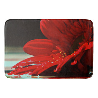 Tapete De Banheiro Flores Red Daisy Gerbera