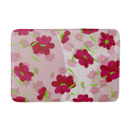 Tapete De Banheiro Flores rosa e vermelha - Floral