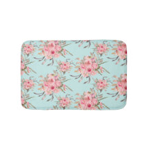 Flores Rosa Esmagadas no Azul Claro