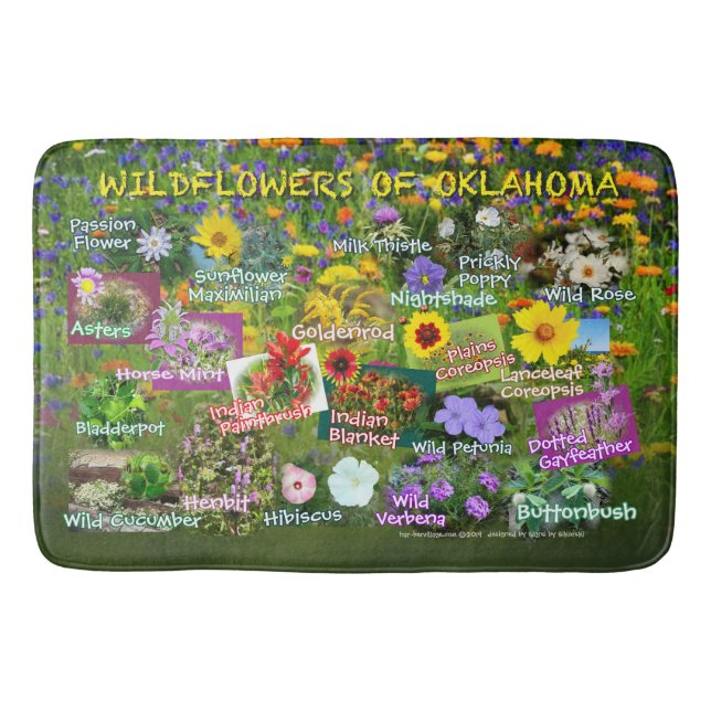 tapete de banheiro flores silvestres 26 (Frente)