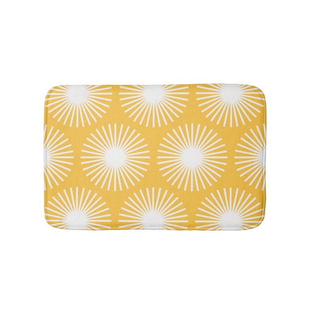 Tapete De Banheiro Flores simples: design sem costura escandinava. (frente)