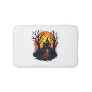 Tapete De Banheiro Floresta Assombrada - Tee Natural do Halloween Spo