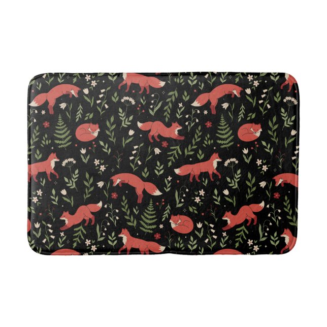 Tapete De Banheiro Floresta Fox Botânica Bath Mat (Frente)