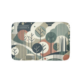 Tapete De Banheiro Floresta Geométrica