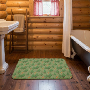 Tapete De Banheiro Floresta Suave e Absorvente