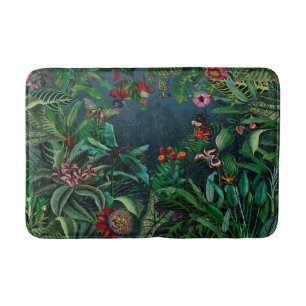 Tapete De Banheiro Floresta Tropical Fantástica da Meia-Noite
