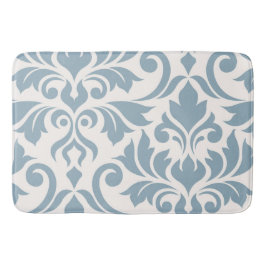 Tapete De Banheiro Flourar Damask Art I Blue em Creme
