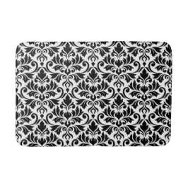 Tapete De Banheiro Flourish Damask Big Patterno Black on White