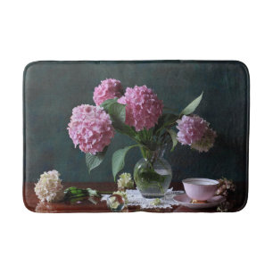 Tapete De Banheiro Flowers Hydrangeas in Vase