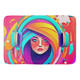 Tapete De Banheiro Fluxo de Música Vibrante