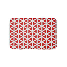 Tapete De Banheiro Fluxo de Sinal – Design Moderno Vermelho e Branco