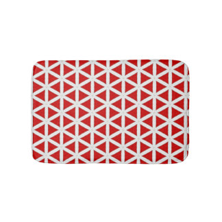 Tapete De Banheiro Fluxo de Sinal – Design Moderno Vermelho e Branco