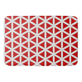 Tapete De Banheiro Fluxo de Sinal – Design Moderno Vermelho e Branco