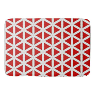 Tapete De Banheiro Fluxo de Sinal – Design Moderno Vermelho e Branco