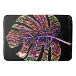 Tapete De Banheiro Folha Brilhante Neon Tropical