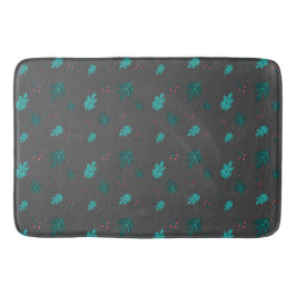 Tapete De Banheiro Folhas de Árvore Evergreen e Berries Red Holly