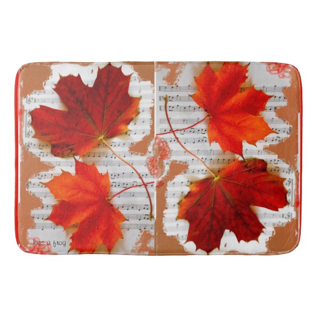 Tapete De Banheiro Folhas de Auntumn com música (Frente)