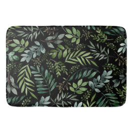 Tapete De Banheiro Folhas de verde de aquarela  