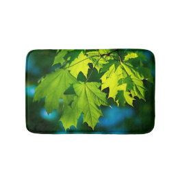 Tapete De Banheiro Folhas frescas de mapeamento verde