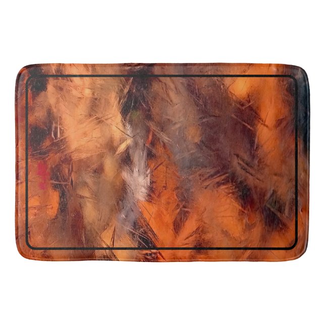 Tapete De Banheiro Folhas Sob Gelo (Frente)