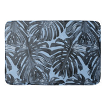 Folhas Tropicais Azuis Modernas