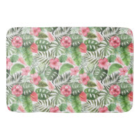 Folhas tropicais e flores