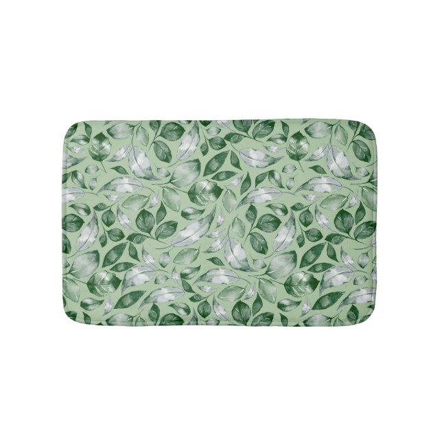 Tapete De Banheiro Folhas verdes (frente)