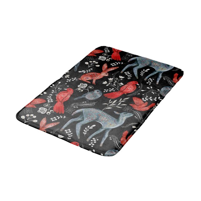 Tapete De Banheiro Folk-art style floral  pattern designs (Angulado)