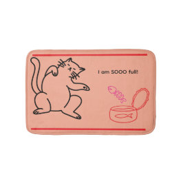 Tapete De Banheiro Food Coma Cat Plush Bath Mat