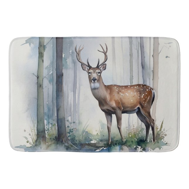 Tapete De Banheiro Forest Deer Bath Mat (Frente)