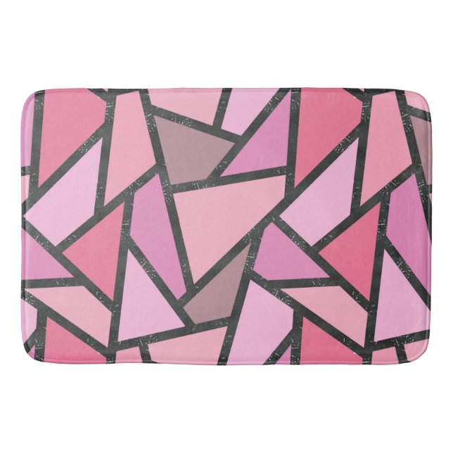 Tapete De Banheiro Formas de vidro coral manchado (Frente)