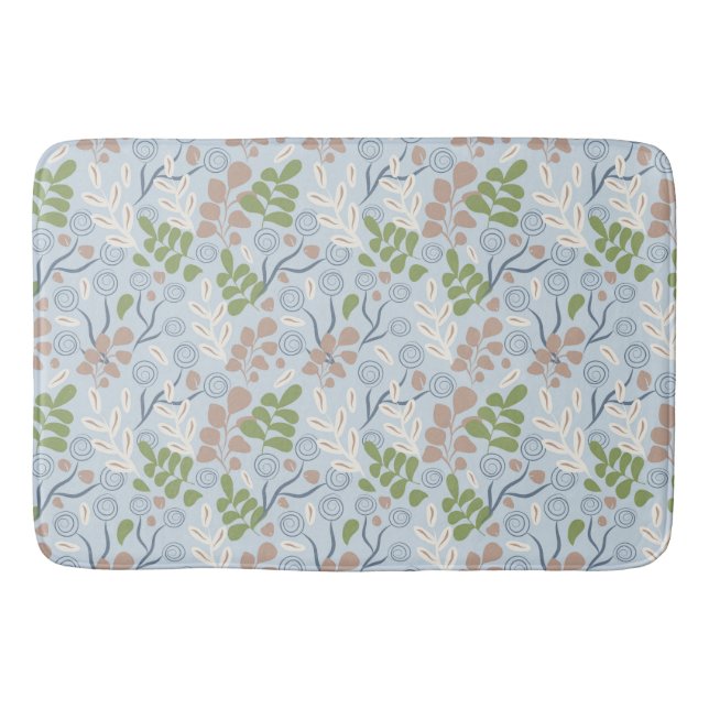 Tapete De Banheiro Formas orgânicas botânicas (Frente)