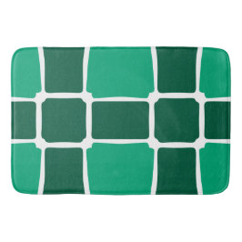 Tapete De Banheiro Formas Verdes Quadrados Negrito assimétricos