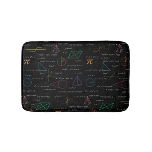 Tapete De Banheiro Fórmulas matemáticas coloridas