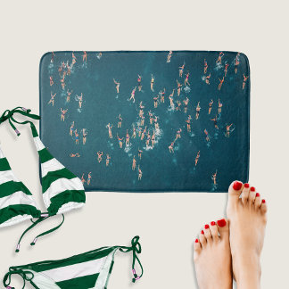 Tapete De Banheiro Foto aérea legal de nadadores