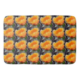 Tapete De Banheiro Foto de flor de cacto de pera picante de laranja