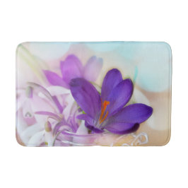 Tapete De Banheiro Foto de um Bonito Primavera-Crocus Roxo