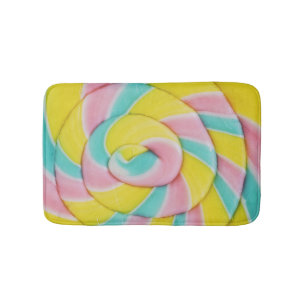 Tapete De Banheiro Foto do Pastel Rainbow Spiral Candy