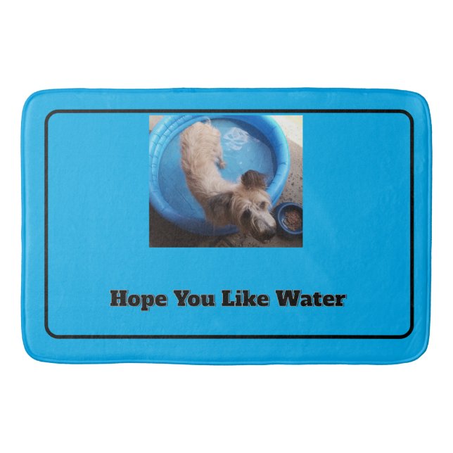 Tapete De Banheiro Foto e texto de cão substituíveis e engraçados (Frente)