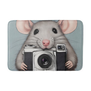 Tapete De Banheiro Fotógrafo De Rato Cortado