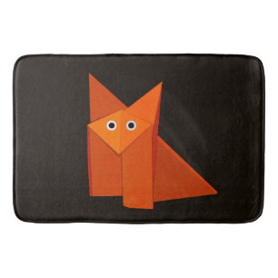 Tapete De Banheiro Fox bonito escuro de Origami