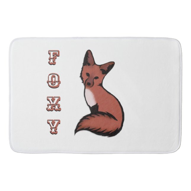 Tapete De Banheiro Fox Vermelha Sly (Frente)