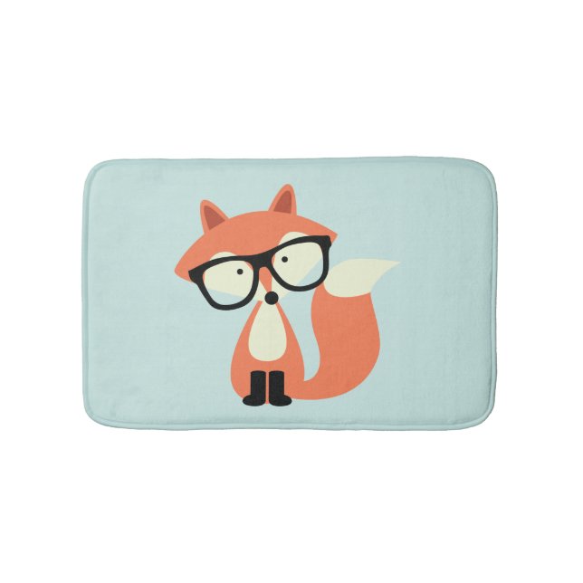 Tapete De Banheiro Fox vermelho do hipster (frente)