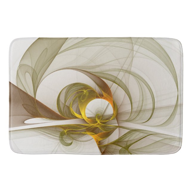 Tapete De Banheiro Fractal de cores metálicas do Precioso moderno (Frente)