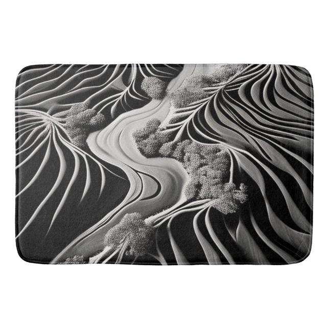 Tapete De Banheiro Fractal Flow (Frente)