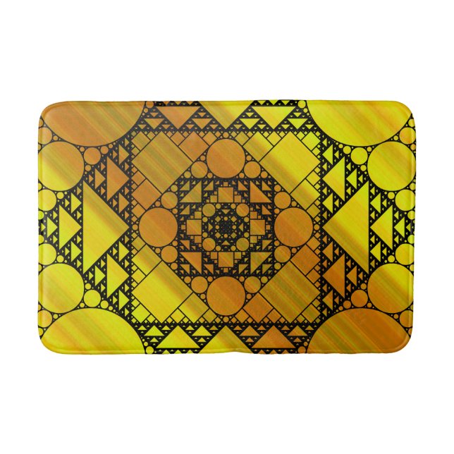 Tapete De Banheiro Fractal Geometria Bath Mat (Frente)
