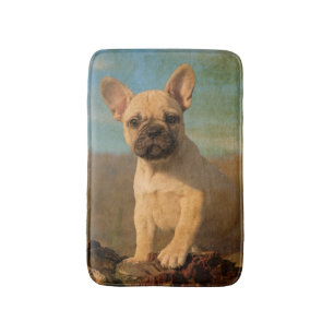 Tapete De Banheiro Franco Buldogue Puppy Vintage pequeno
