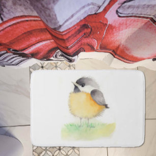 Tapete De Banheiro Frango Aquarela