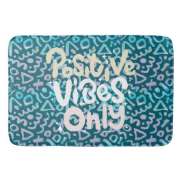 Tapete De Banheiro Frascos positivos apenas verdes geométricos