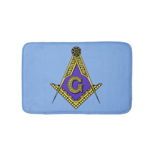 Tapete De Banheiro Freemason (azul)
